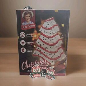 Little Debbie Christmas Tree Cake Ceramic LED Christmas Decor 12" Brand New RARE